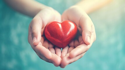 Fototapeta premium hands holding heart