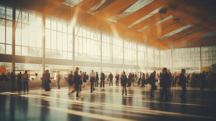 abstract blurred event with people for background