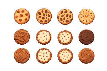 Cookies isolated vector style on isolated background illustration