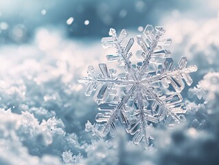 christmas background with snowflakes