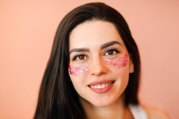 Glad female with eye patches