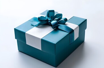 Elegance Unwrapped: Blue & White Gift Box