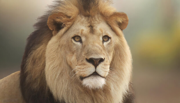 CloseUp Image of Lion in Potrait in 4K