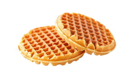 dutch stroopwaffle waffle snack on transparent background