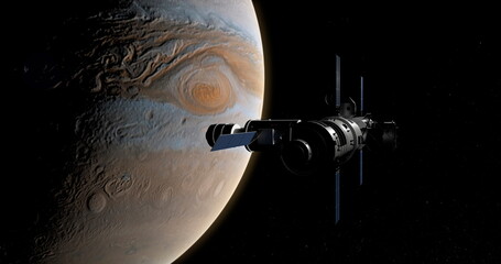 Space station in orbit of Jupiter.