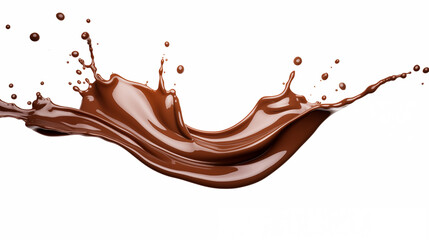 Delicious splash of chocolate sauce picture	 - obrazy, fototapety, plakaty