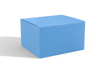 Cardboard Paper Box Outdoor Mockup Left View 3D Rendering