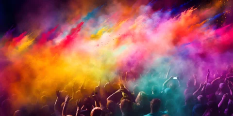 Foto op Plexiglas Abstract colorful podwer paint, holi festival celebration © TatjanaMeininger