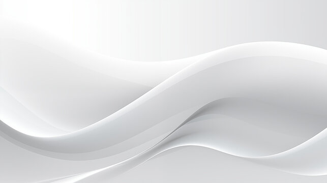 Abstract image in the form of waves with a combination of gradient of white and gray shades for wallpaper background for advertising or gift wrapping and web design. Generative AI	
