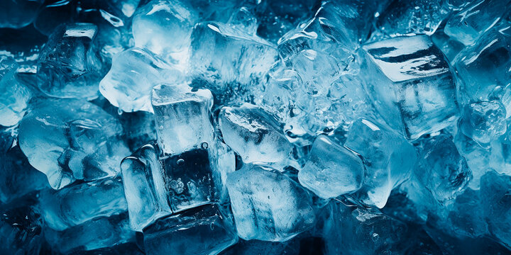 photorealistic image of clean ice cubes