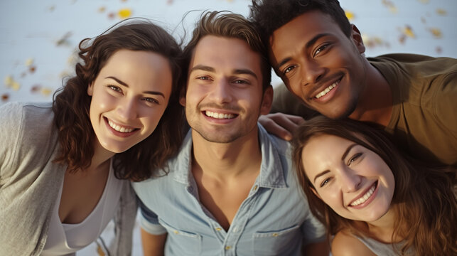 Group of Young People Together  