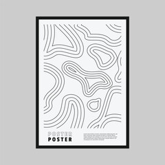 White smooth pattern poster vector monochrome template