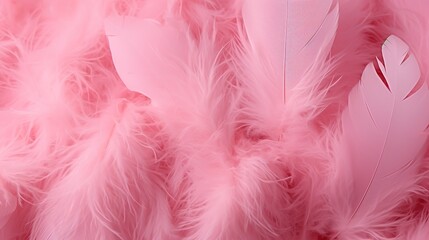 Pastel pink textured feather background. Fluffy pink feathers for wallpaper.