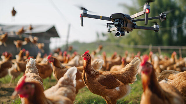 Sky-High Efficiency: Poultry Farms Managed by AI Drones