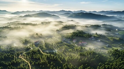 fog in the mountains high definition photographic creative image