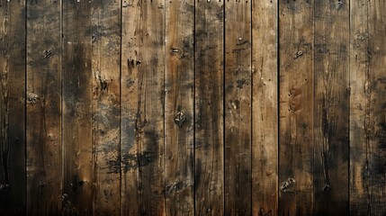 Photograph of an Old Wooden Fence With Nails