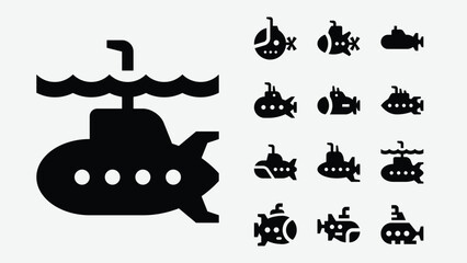 Submarines Solid Icons