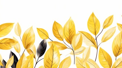 Fototapeta premium seamless background picture with leaf pattern, leaves, trees, tree branches