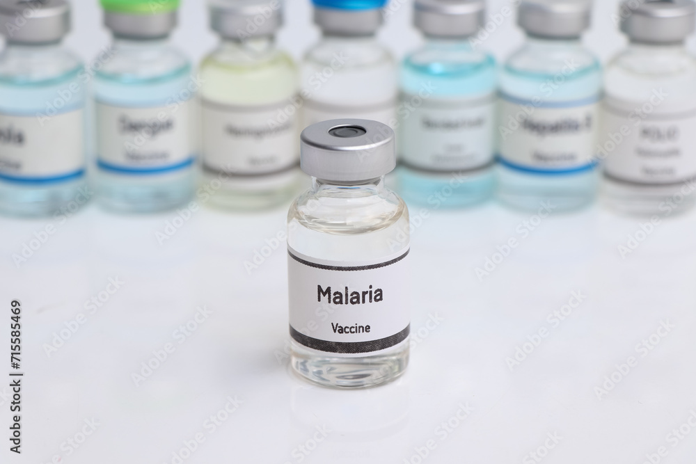 Canvas Prints Malaria vaccine in a vial, immunization and treatment of infection