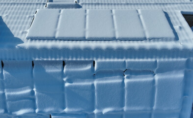 photovoltaic modules in winter unter snow