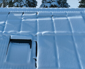photovoltaic modules in winter unter snow