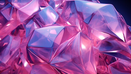 Obraz premium Crystal triangle background. 3d illustration, 3d rendering.