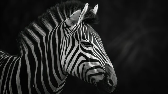 zebra head close-up