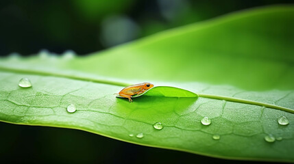 ladybird on leaf high definition photographic creative image