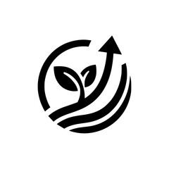 growth plant logo vector illustration template design