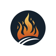 fire flame logo vector illustration template design