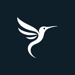 hummingbird animal logo vector illustration template design