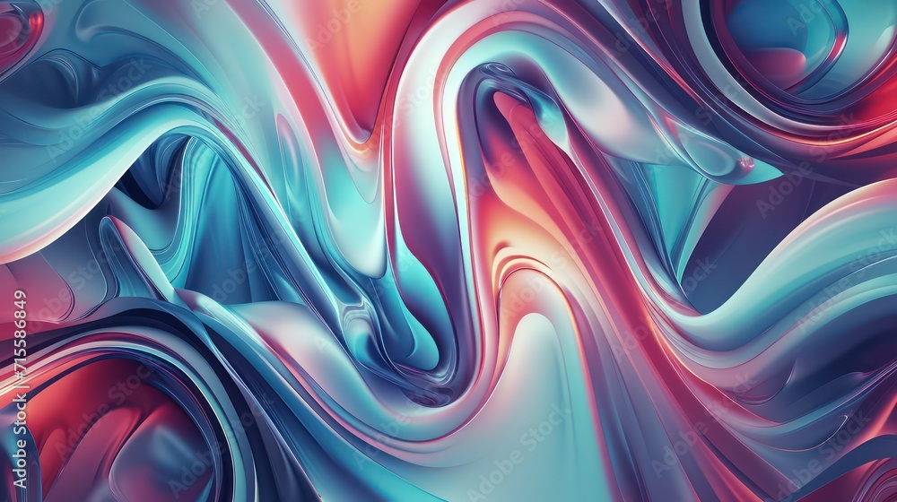 Poster abstract colorful background with waves