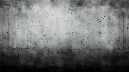 Old distressed halftone grunge black and white texture of concrete background for creation abstract vintage effect with noise and grain, product backdrop, generative ai
