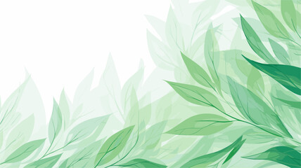 Abstract watercolor strokes creating a verdant leafy texture, capturing the dynamic and natural elements of a green leaves background. simple minimalist illustration creative