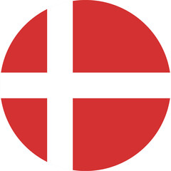 Denmark flag national emblem graphic element illustration template design. Flag of Denmark - vector illustration