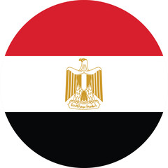 Egypt flag national emblem graphic element illustration template design. Flag of Egypt - vector illustration