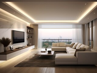 Modern living room interior design. Living room ideas. Drawing room interior design. 3d rendering 
