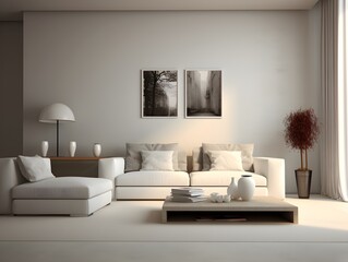 Fototapeta premium Modern living room interior design. Living room ideas. Drawing room interior design. 3d rendering 