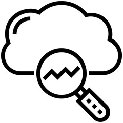 Cloud Searching Vector Icon