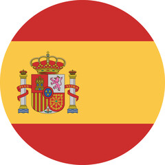 Obraz premium Spain flag national emblem graphic element illustration template design. Flag of Spain - vector illustration