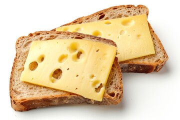 Two Slices of Bread With Cheese, Classic Cheese Sandwich