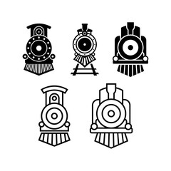 Set of locomotive icon vector illustration design. © hilda