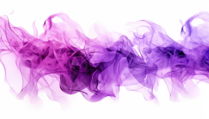 Foto op Canvas Tongues of purple fire on clear white background, purple flames and sparks background design © Prometheus 
