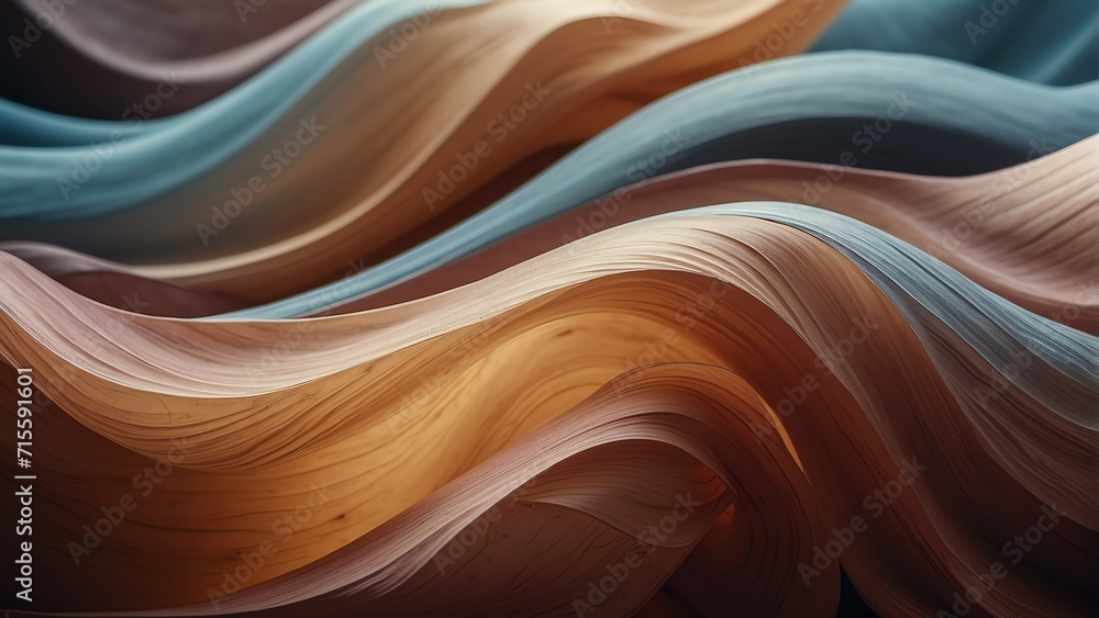 Poster detailed abstract texture pattern light colorful color palette and smooth wavy surface from generati