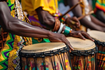 Fototapeta na wymiar African Free photo instruments for carnival.