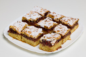 Traditional Romanian cake made at home ready to be served.
