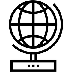 Table Globe Vector Icon