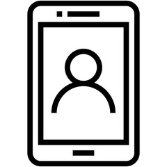 Mobile Account Vector Icon