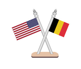 Belgium USA Flag