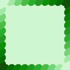 Curved frame with green gradient